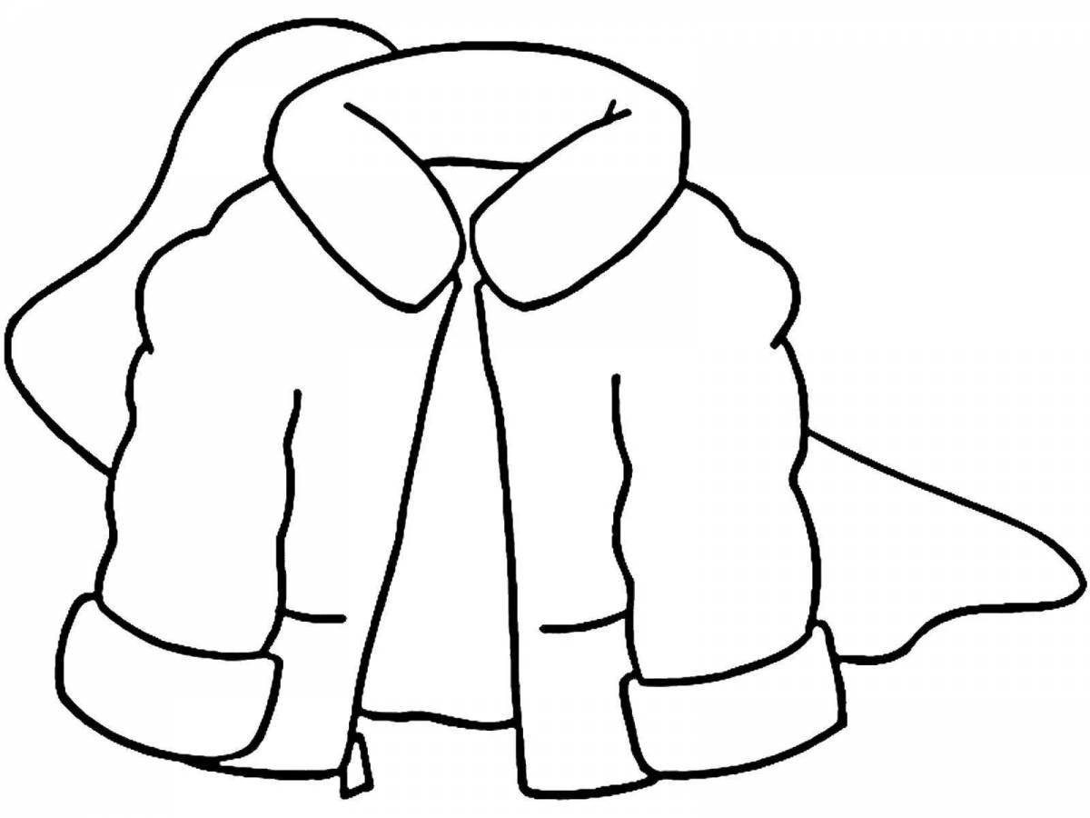 Coloring book fat shower jacket
