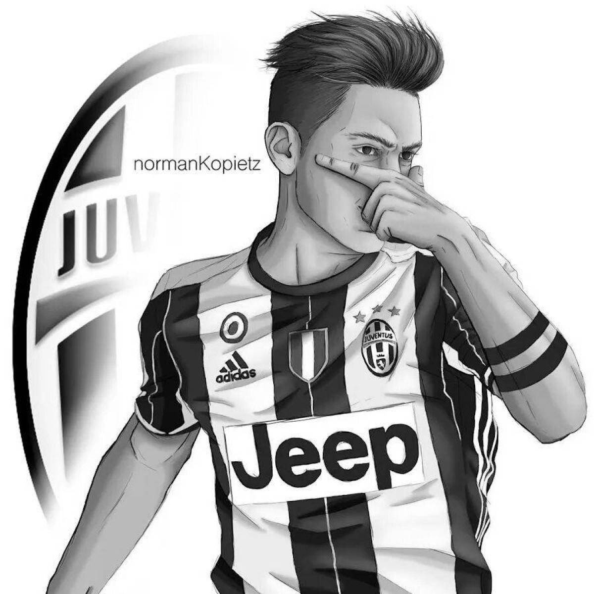 Dybala Joyful Coloring Page