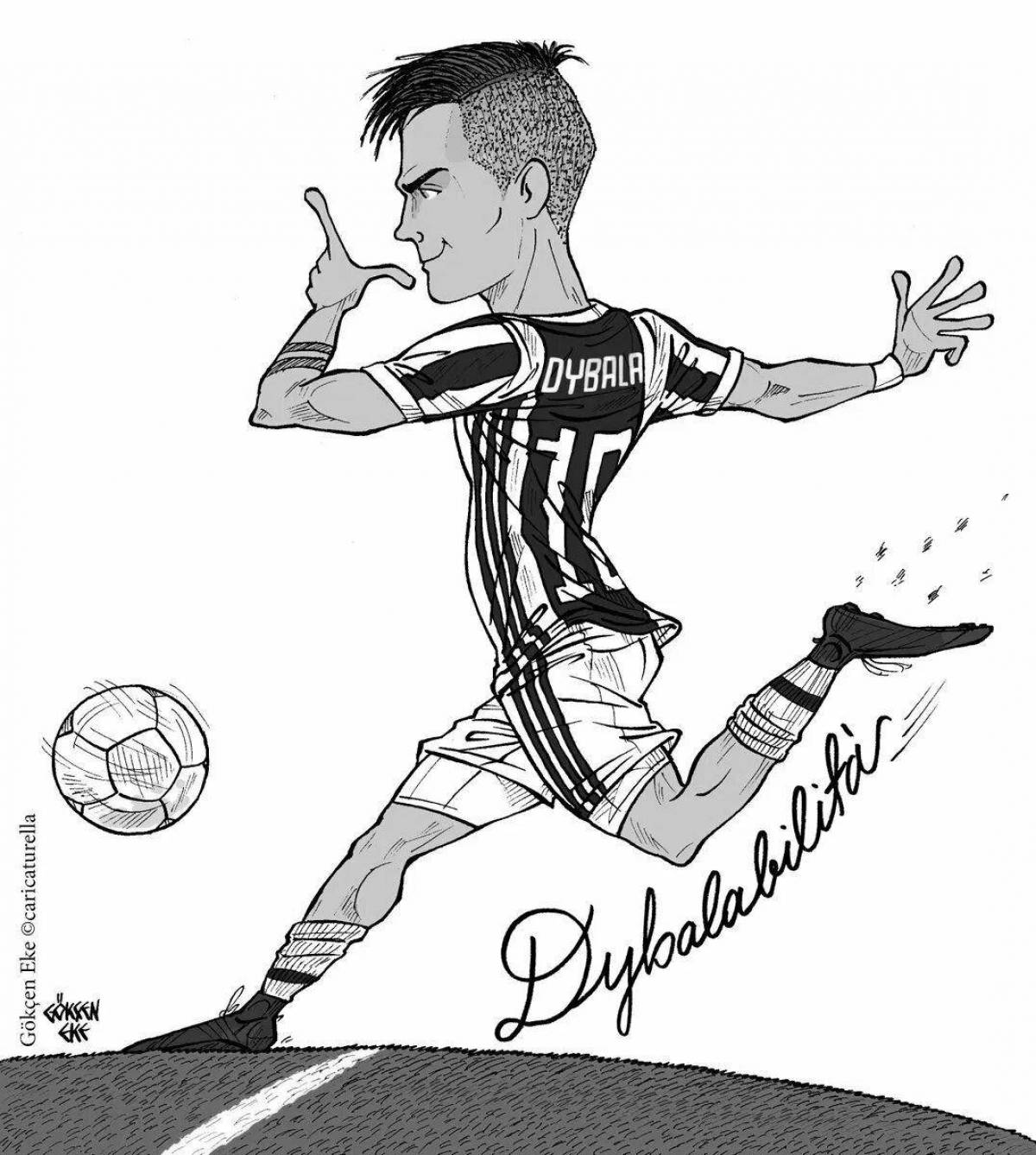 Awesome dybala coloring page