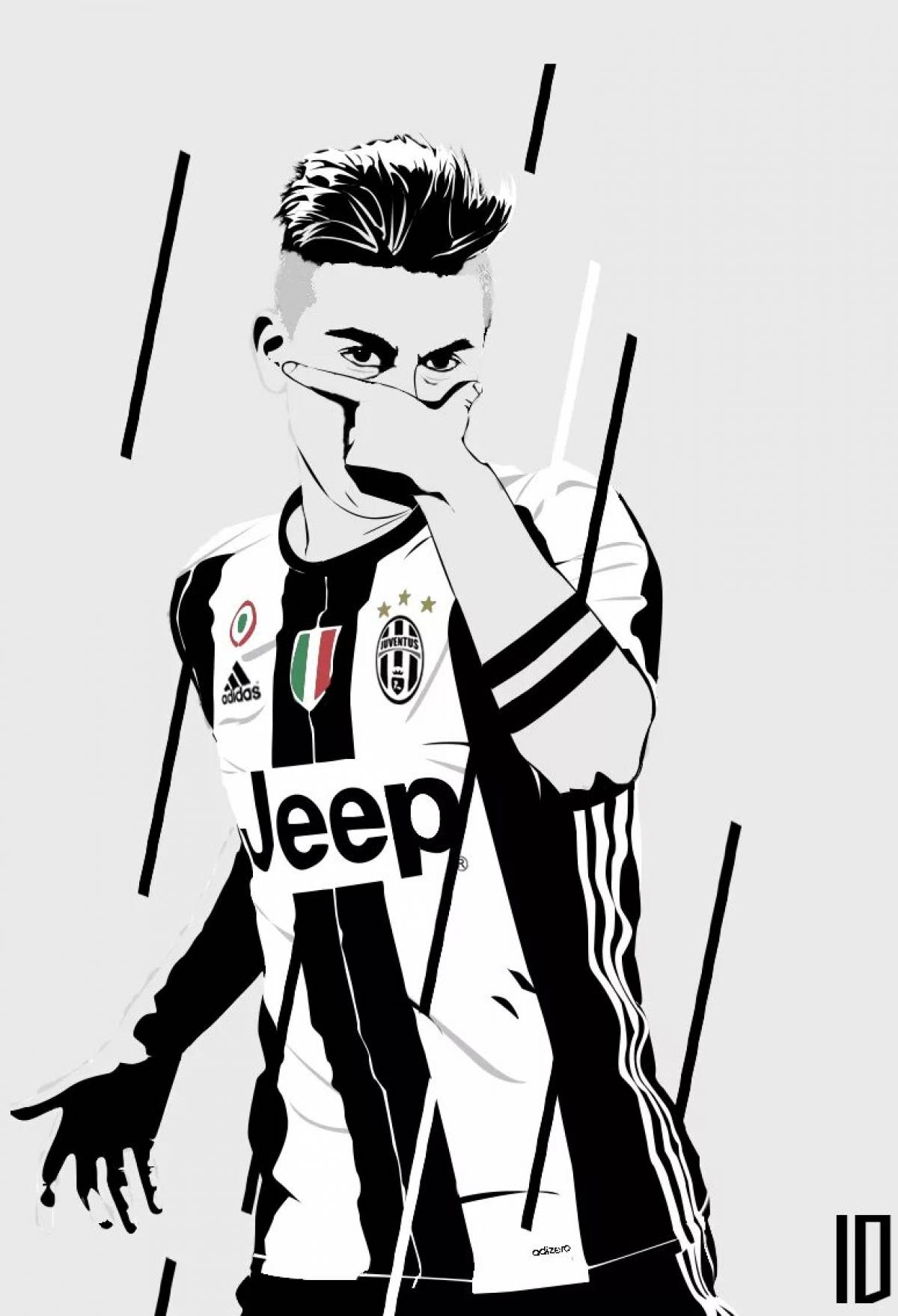 Dybala's amazing coloring page