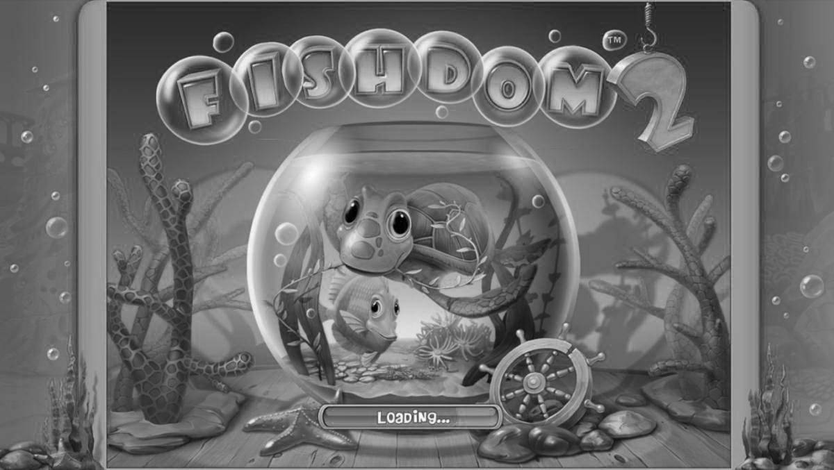 Playful fishdom coloring page