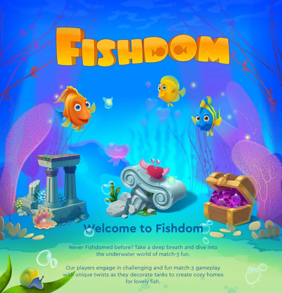 Восхитительная страница раскраски fishdom
