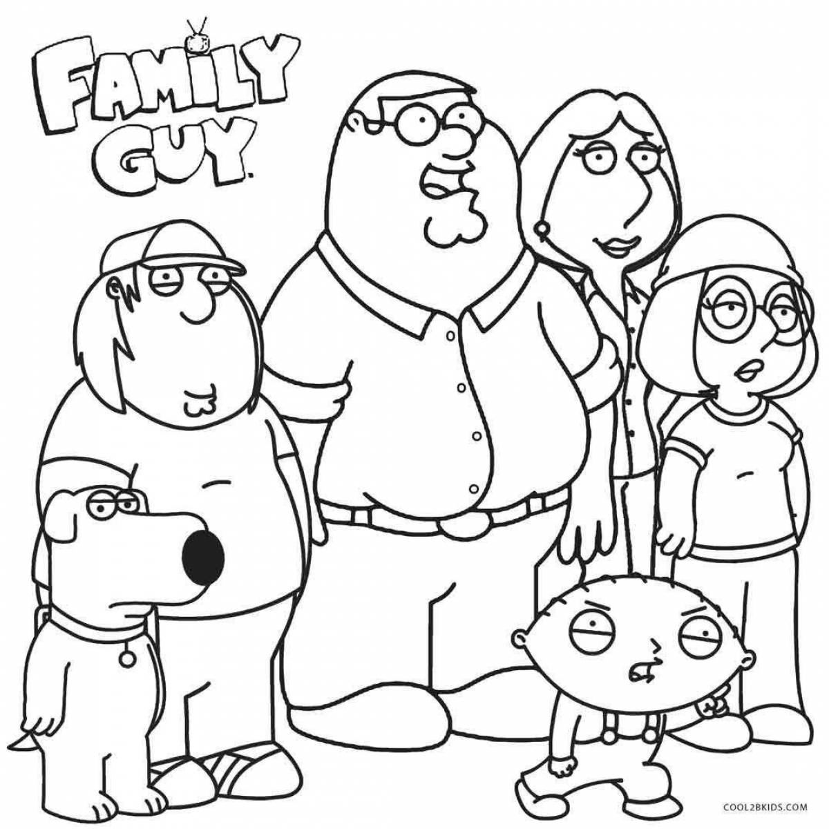 Adorable family coloring book
