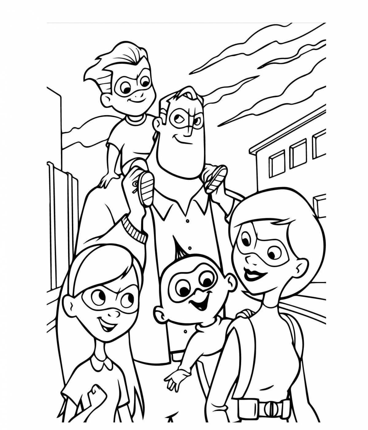 Funny family coloring book