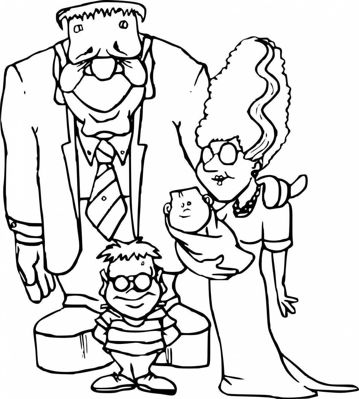 Holiday family coloring book