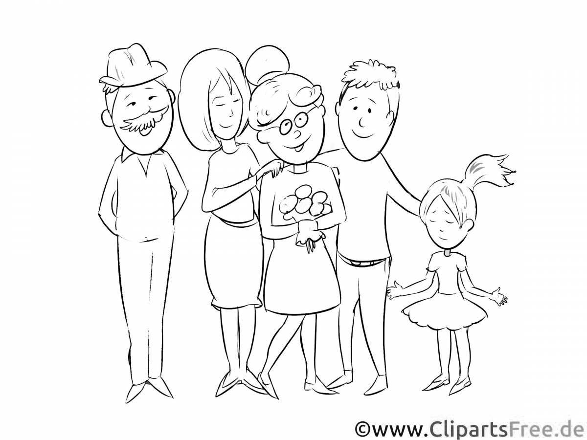 Relaxing family coloring book