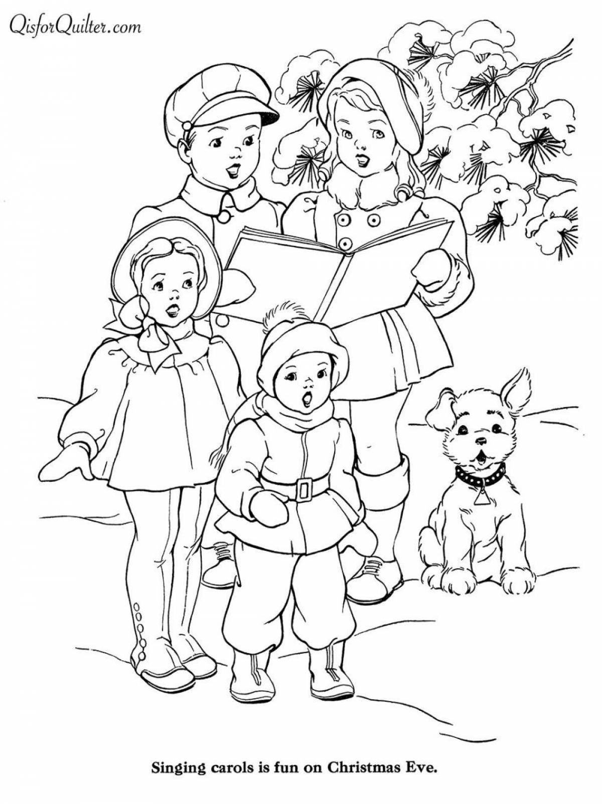 Carol shining coloring page