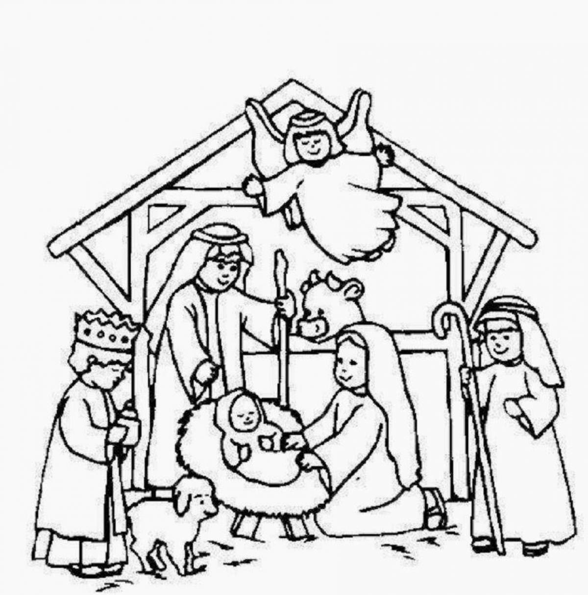 Exciting carol coloring page