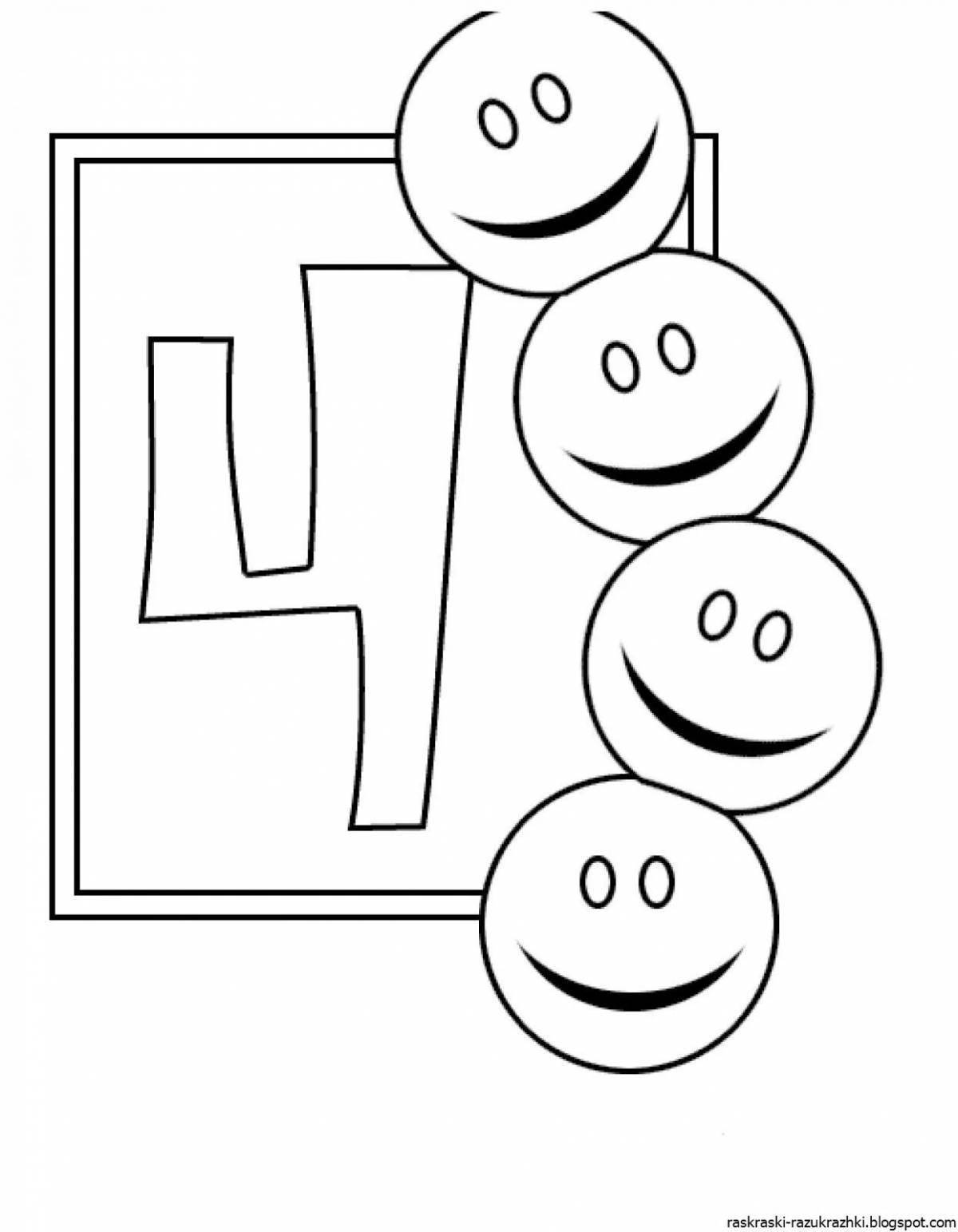 Colorful coloring page four