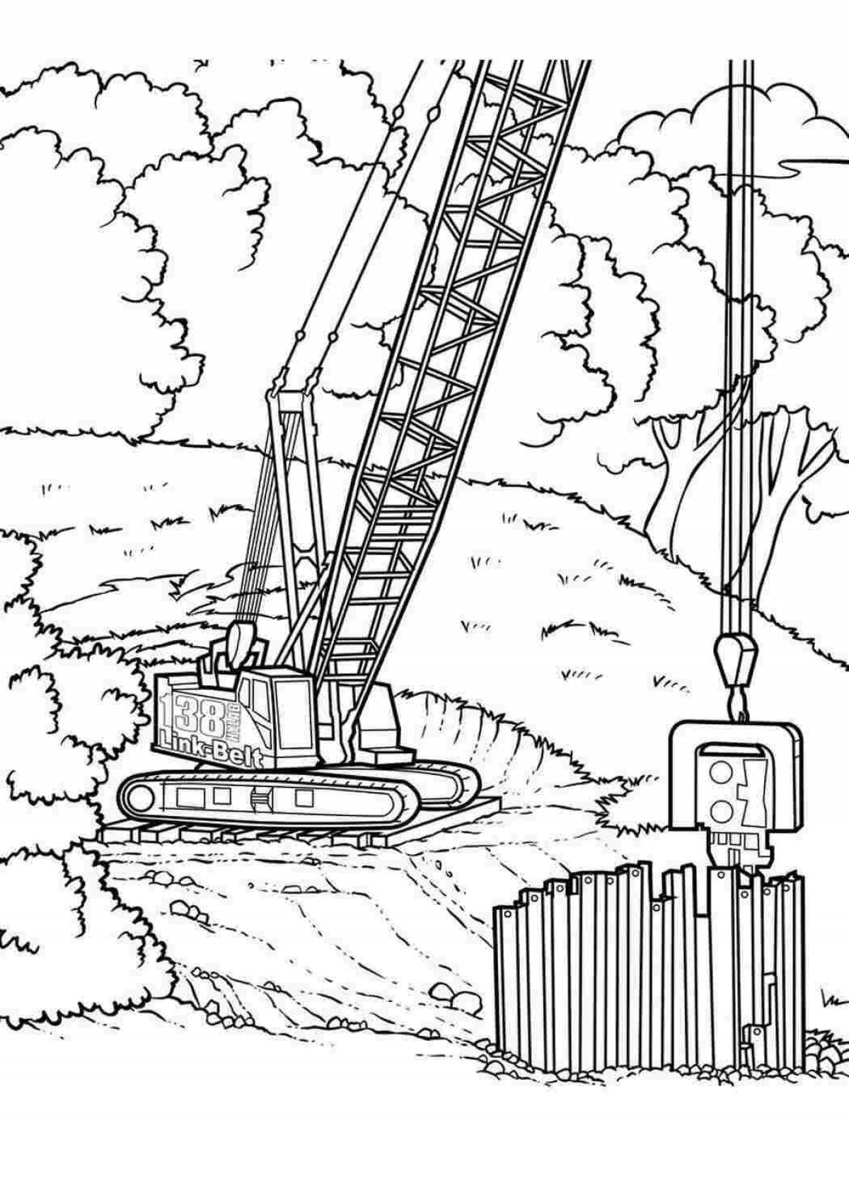 Cool drill coloring page
