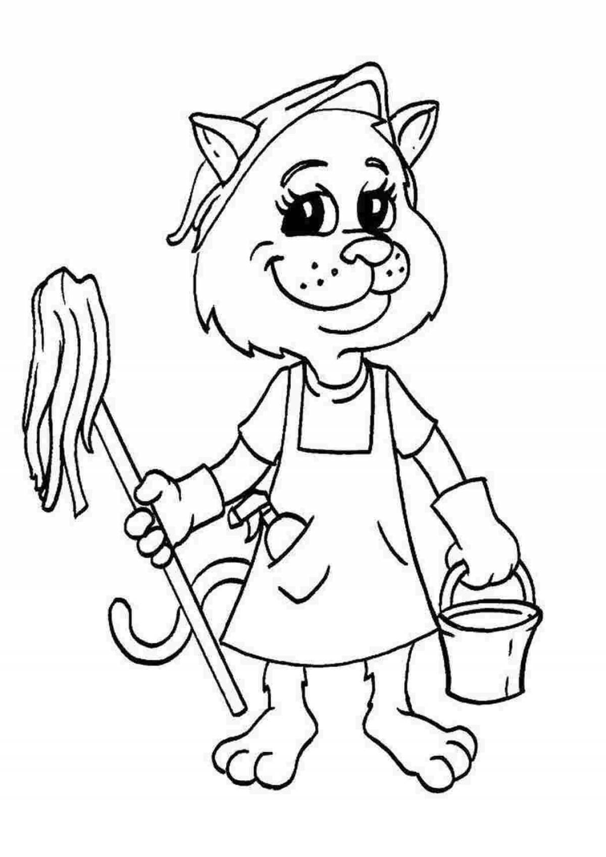 Fun coloring for cleaning