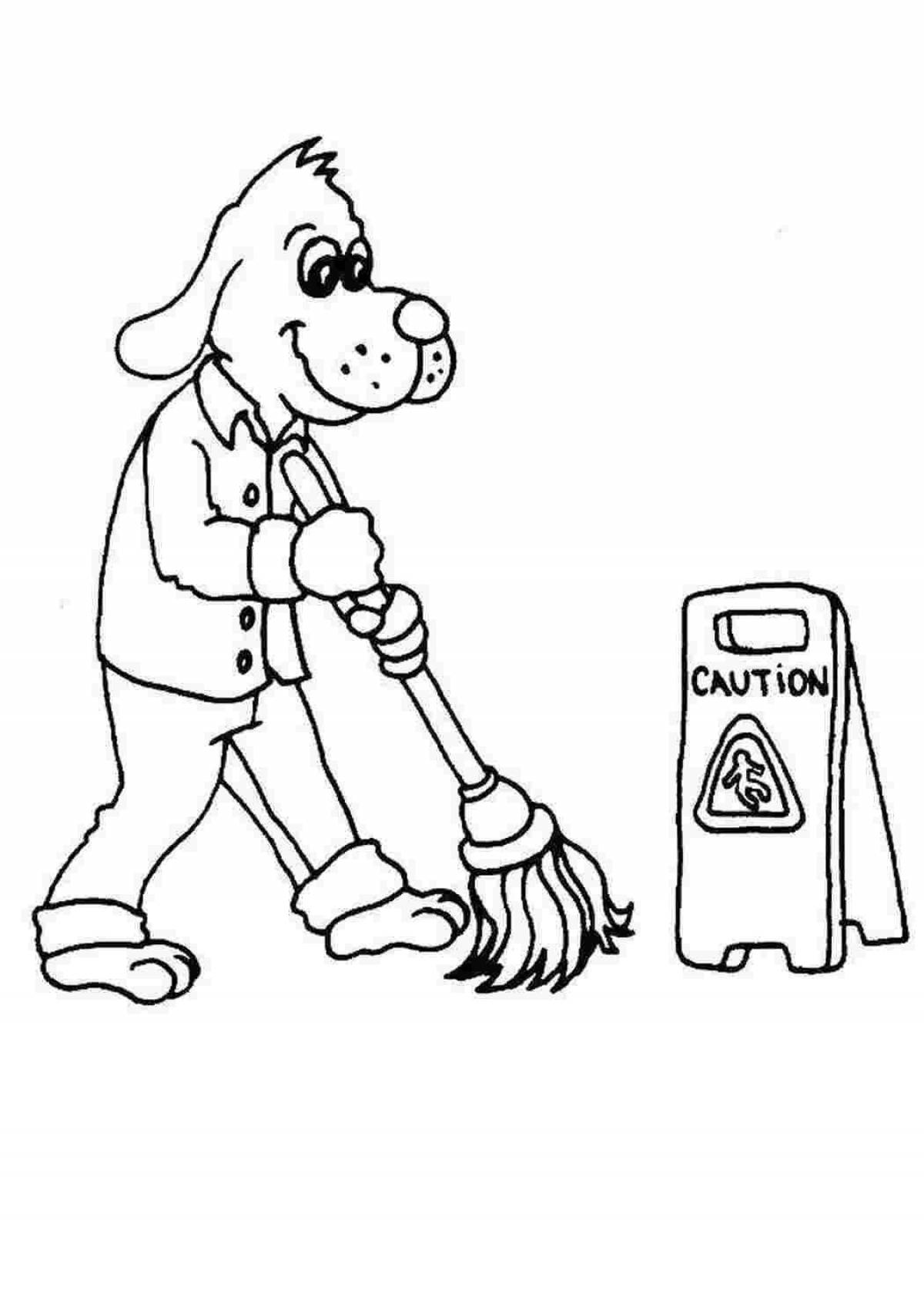 Fun coloring for cleaning