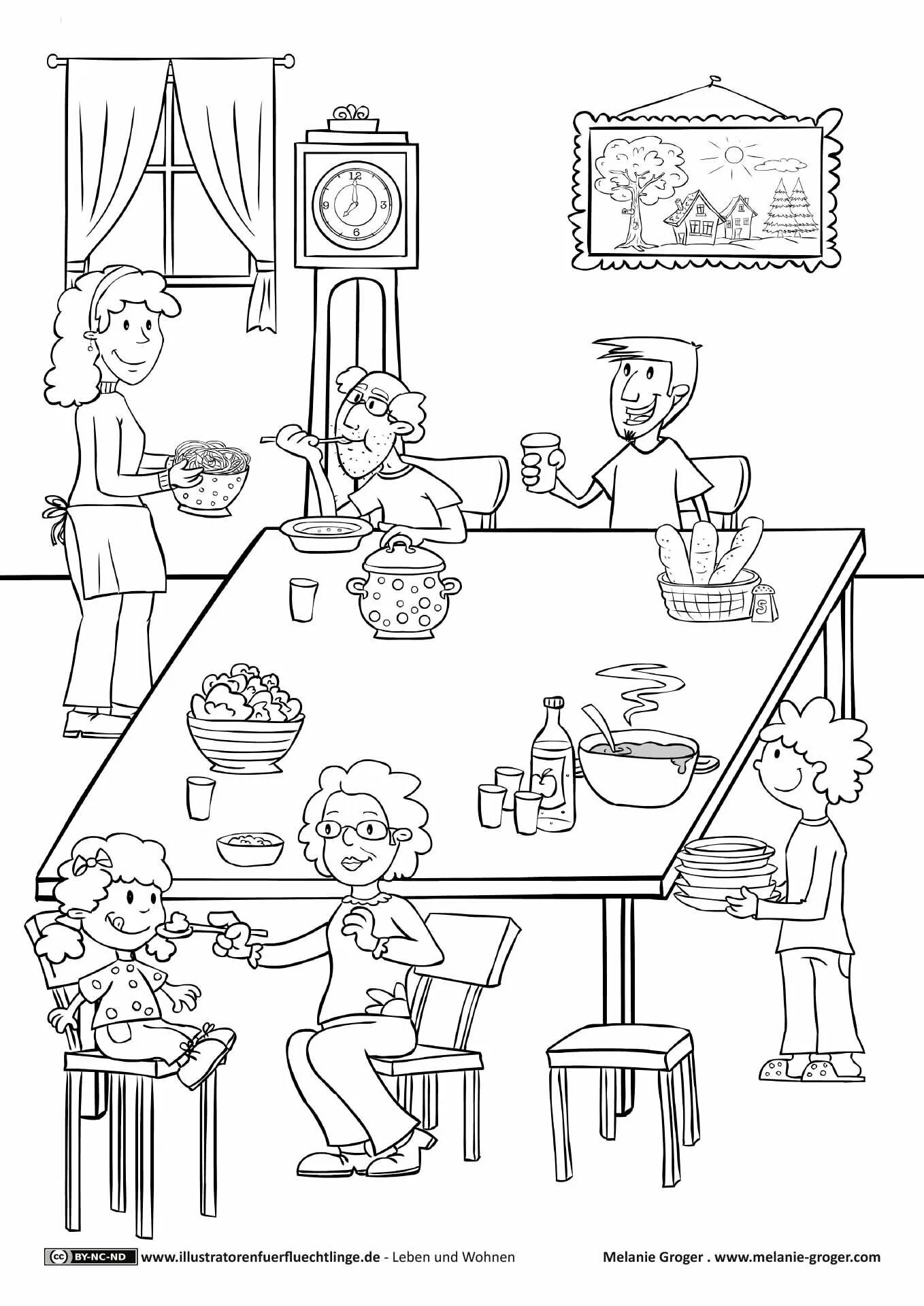 Creative dining room coloring book