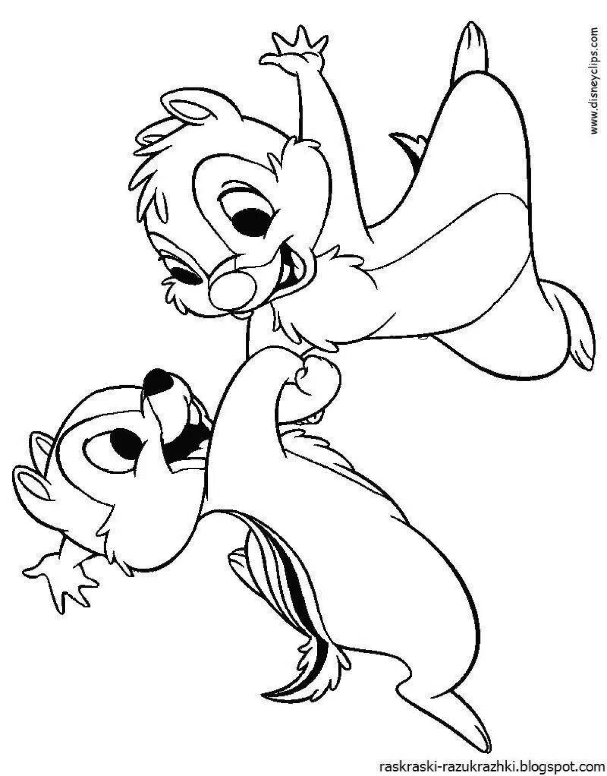 Playful disney coloring page