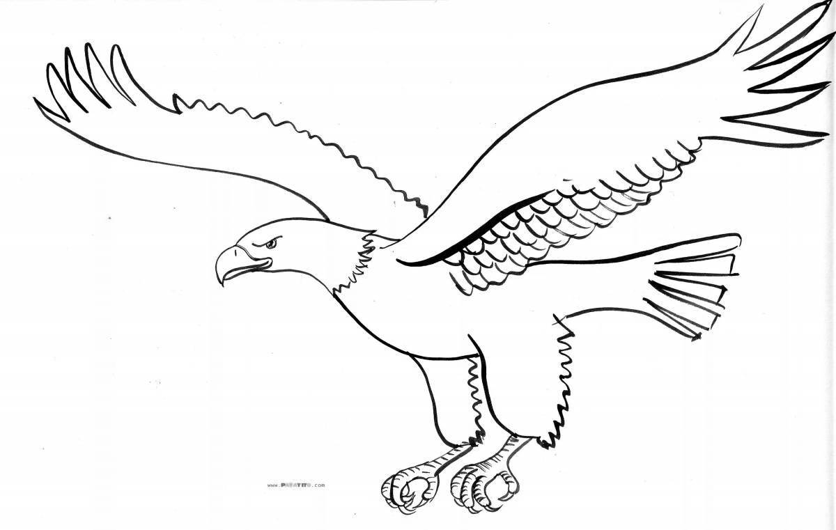 Animated eaglet coloring page