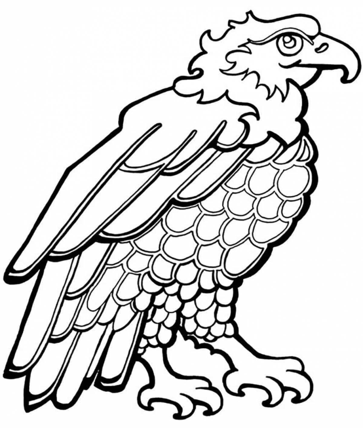 Fat eaglet coloring page