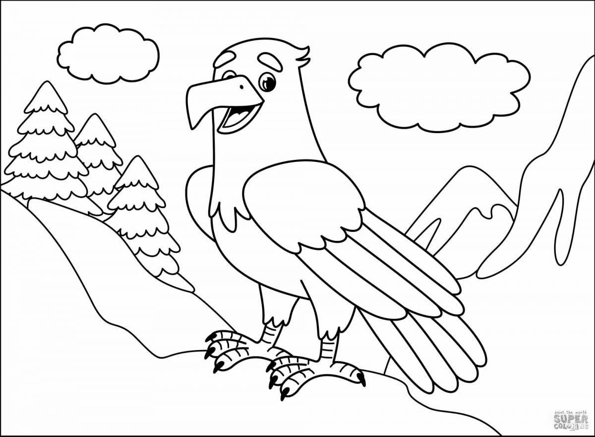 Impressive coloring of an eaglet