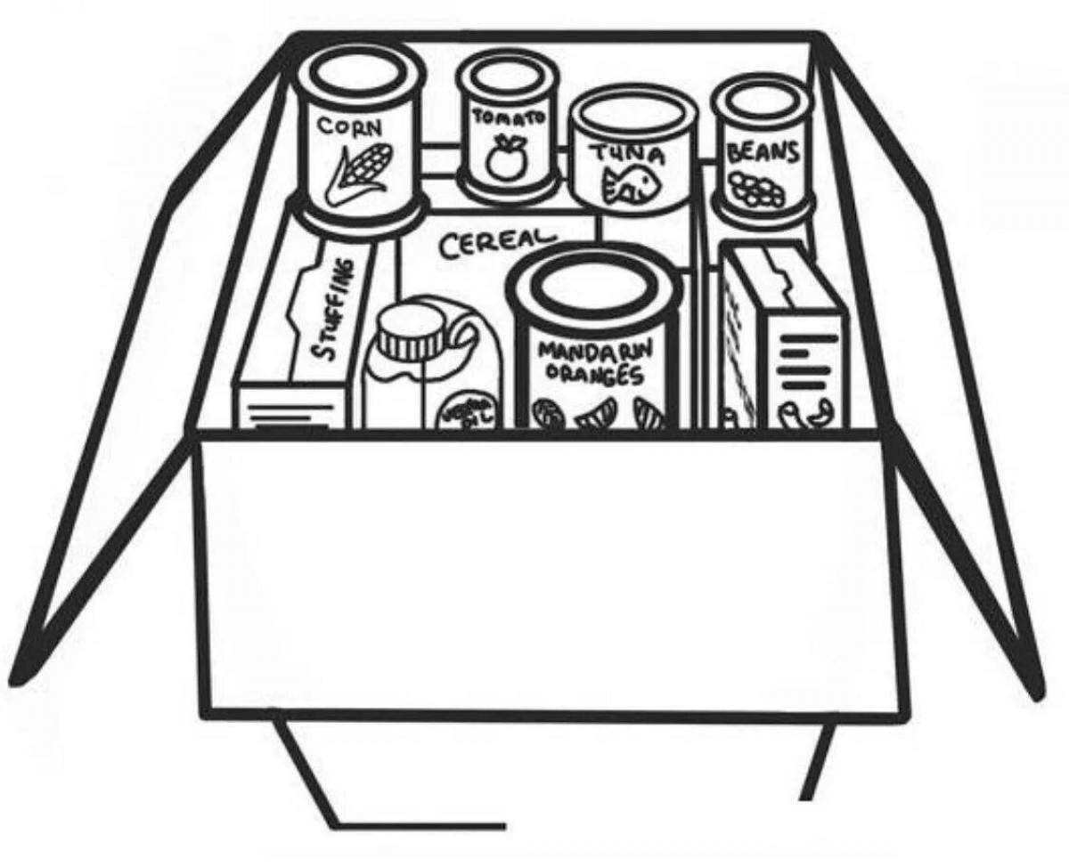 Fantastic container coloring page