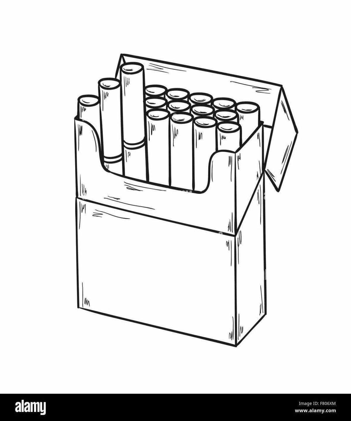 Coloring page holiday cigarettes