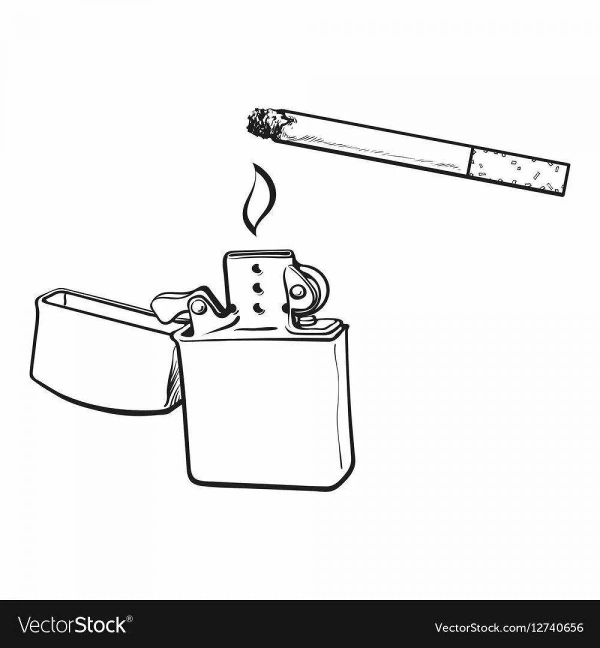 Carbonated cigarette coloring page