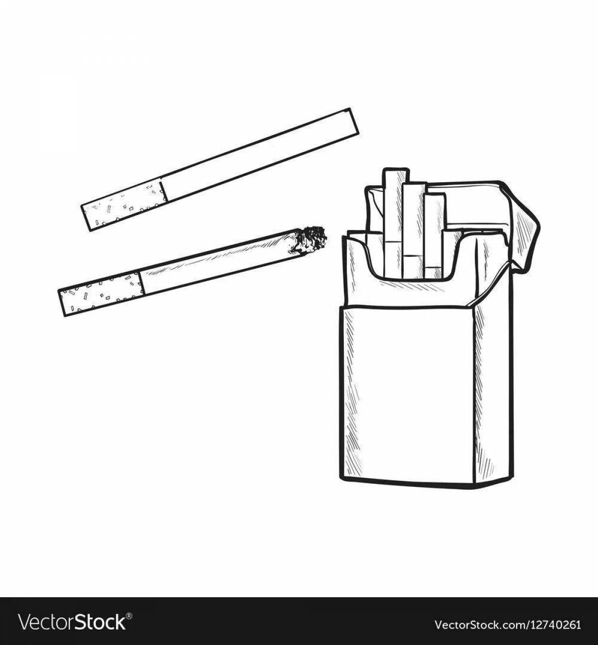 Magic cigarette coloring page