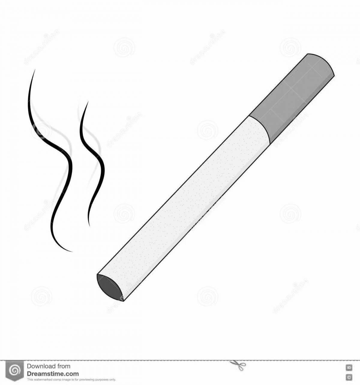 Coloring page mysterious cigarettes