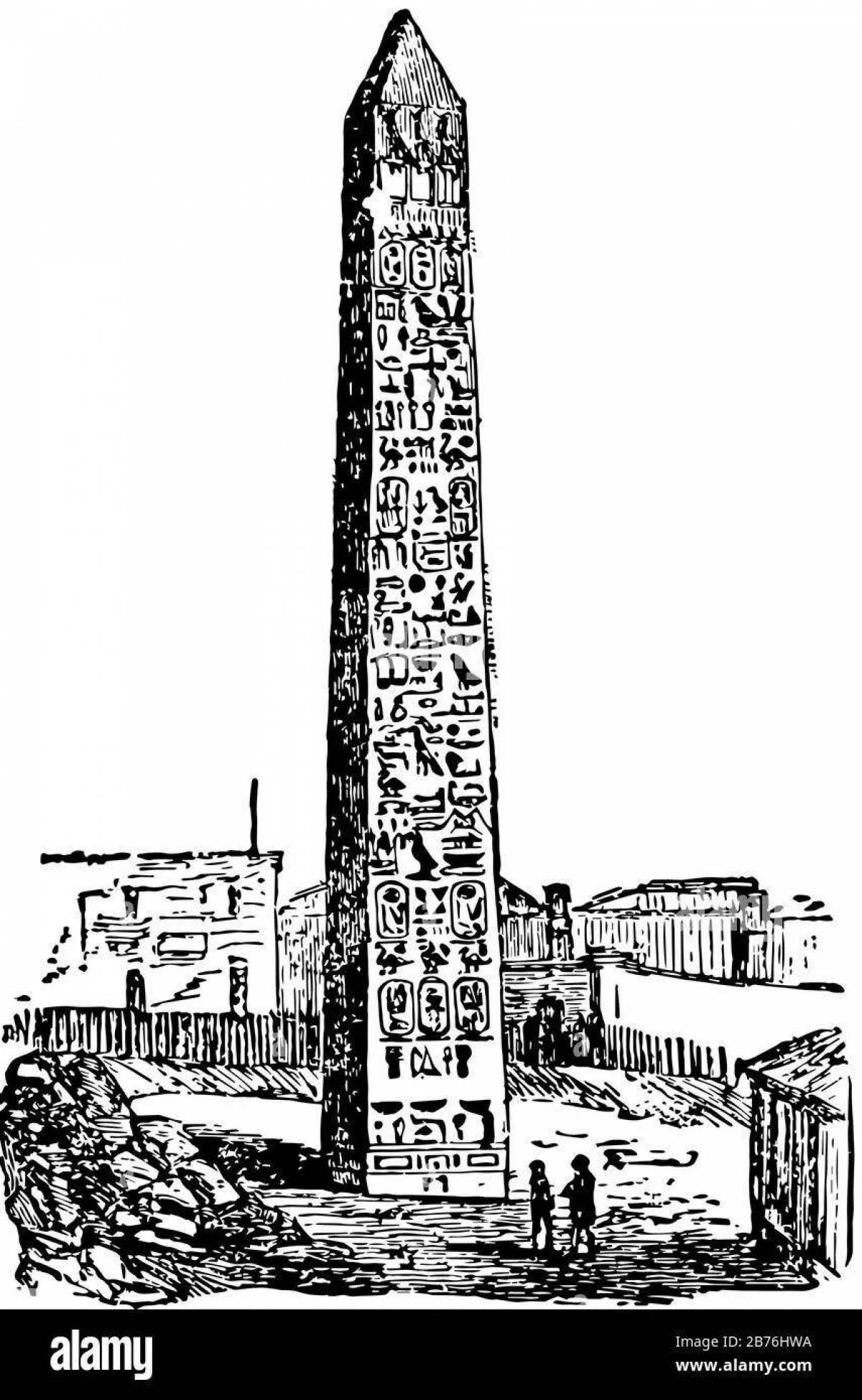 Coloring page magnificent obelisk