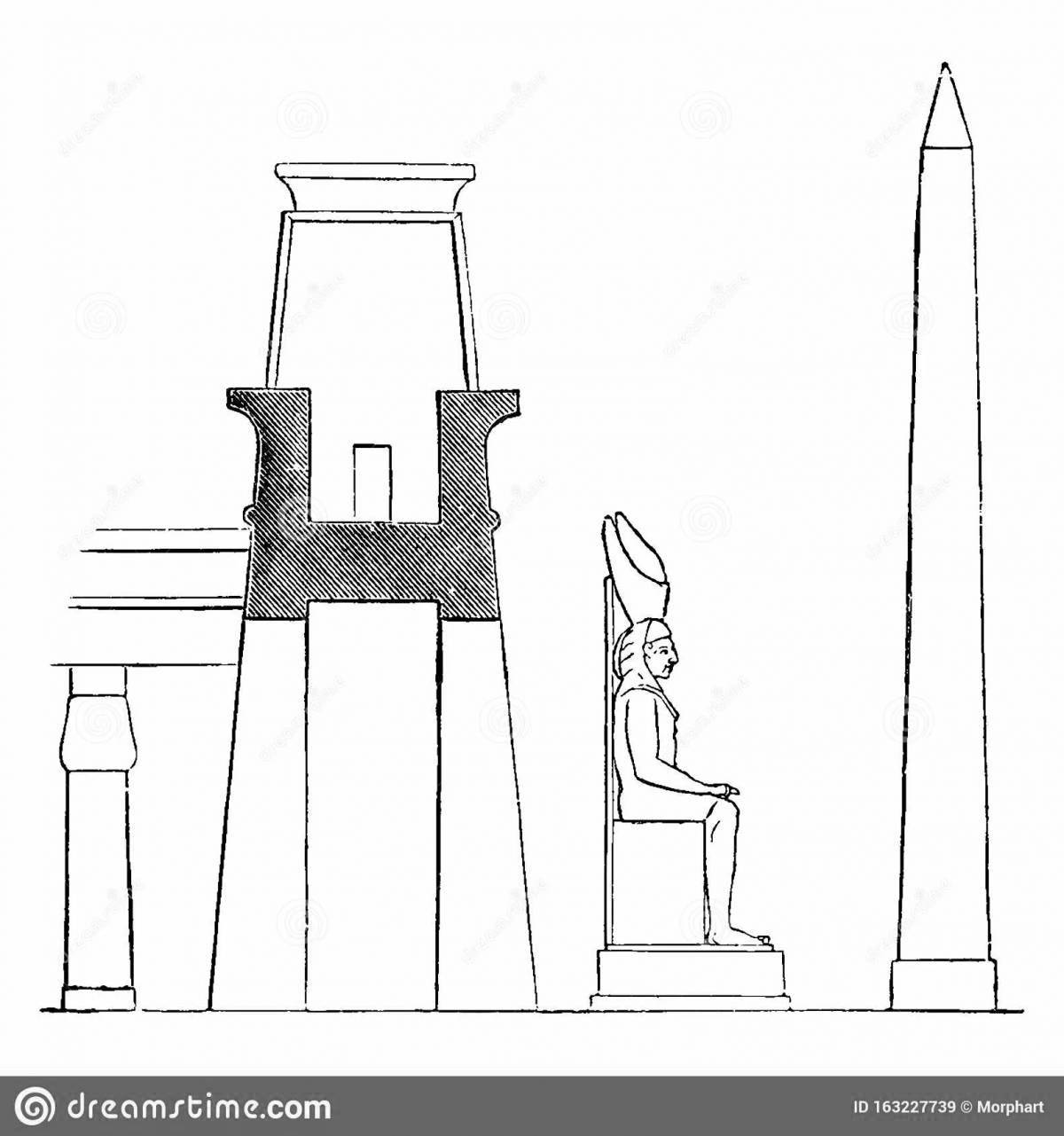 Coloring art obelisk