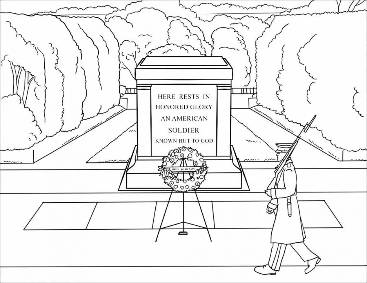 Photo Obelisk funny coloring book