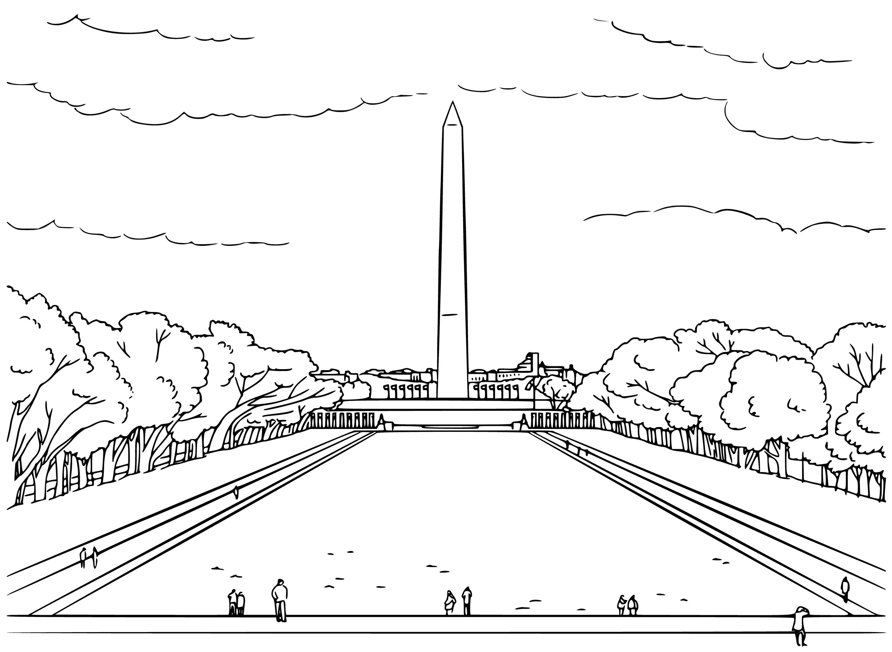 Dramatic obelisk coloring page
