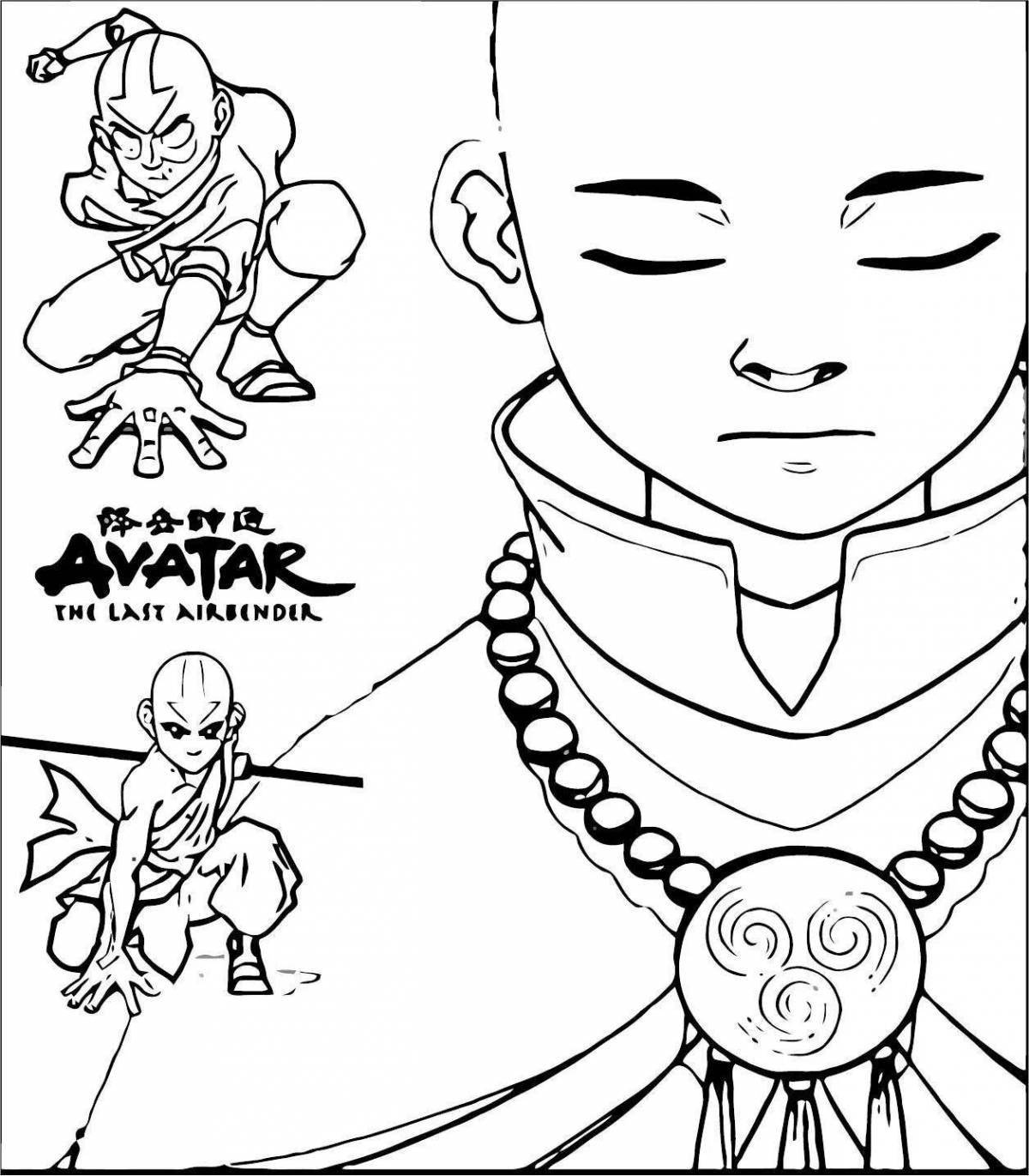Aang's exciting coloring book