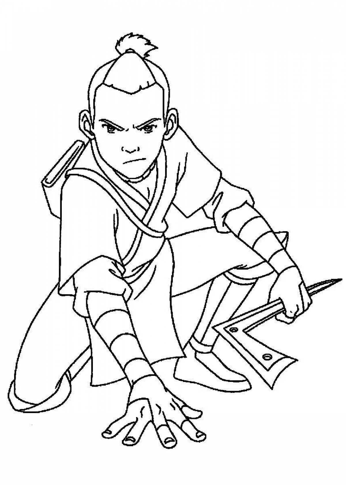 Coloring book glamor aang