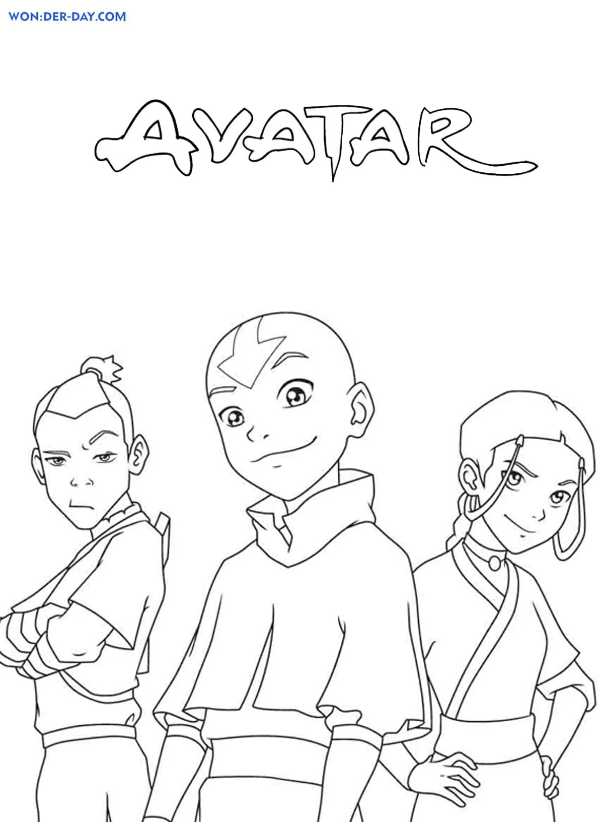 Exciting coloring aang