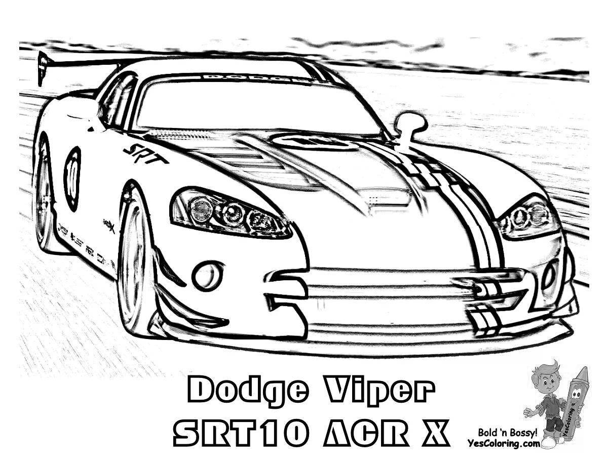 Photo Joyful dodge coloring page