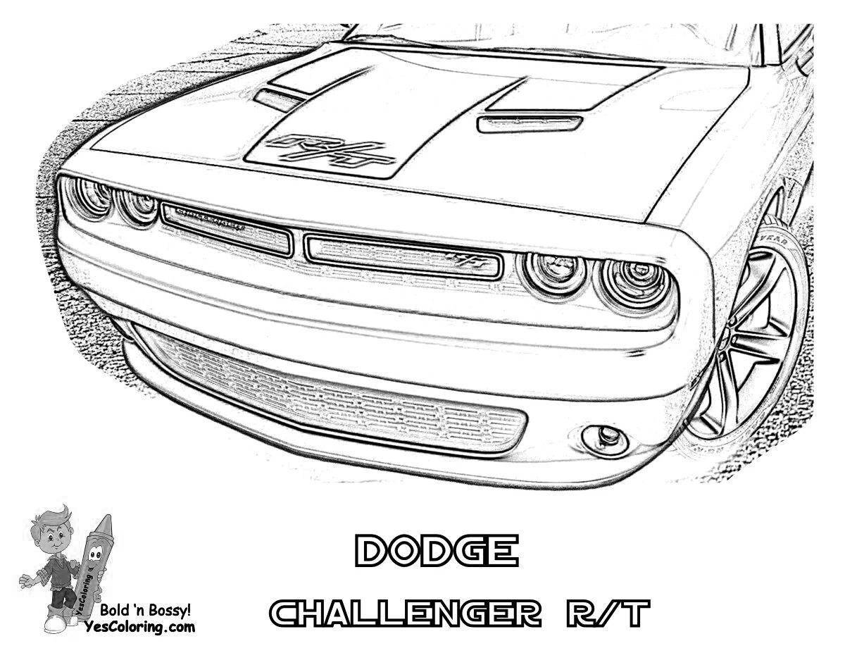 Игривая раскраска dodge