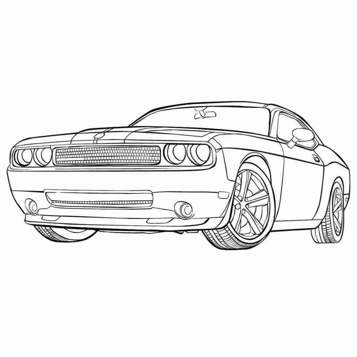 Photo Adorable dodge coloring book