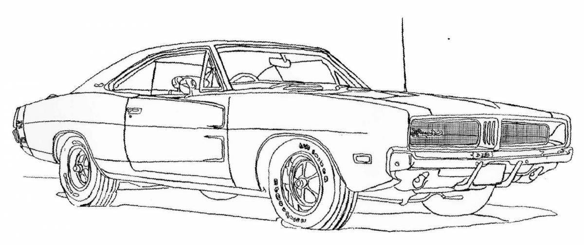 Adorable dodge coloring page