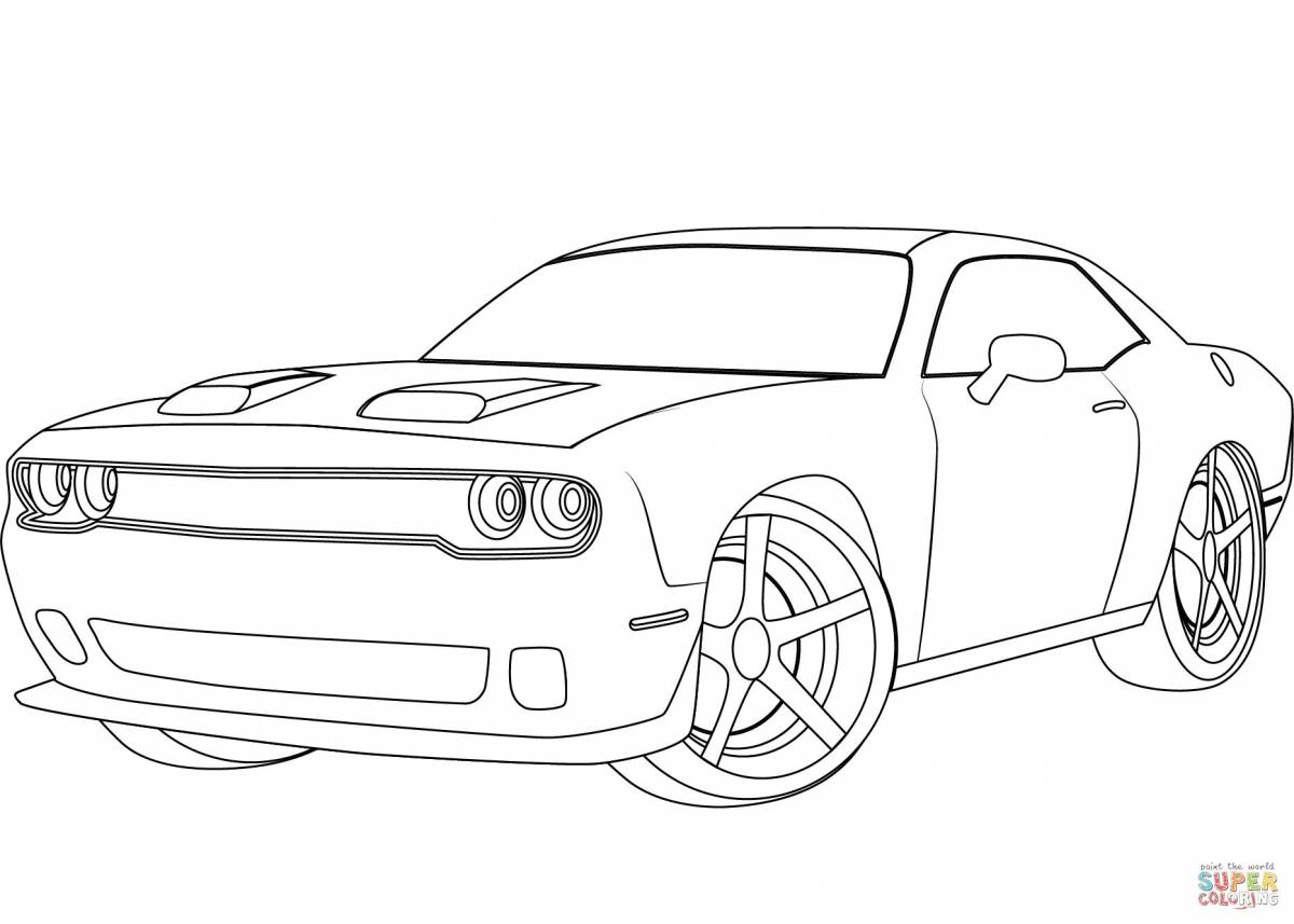 Spicy dodge coloring page