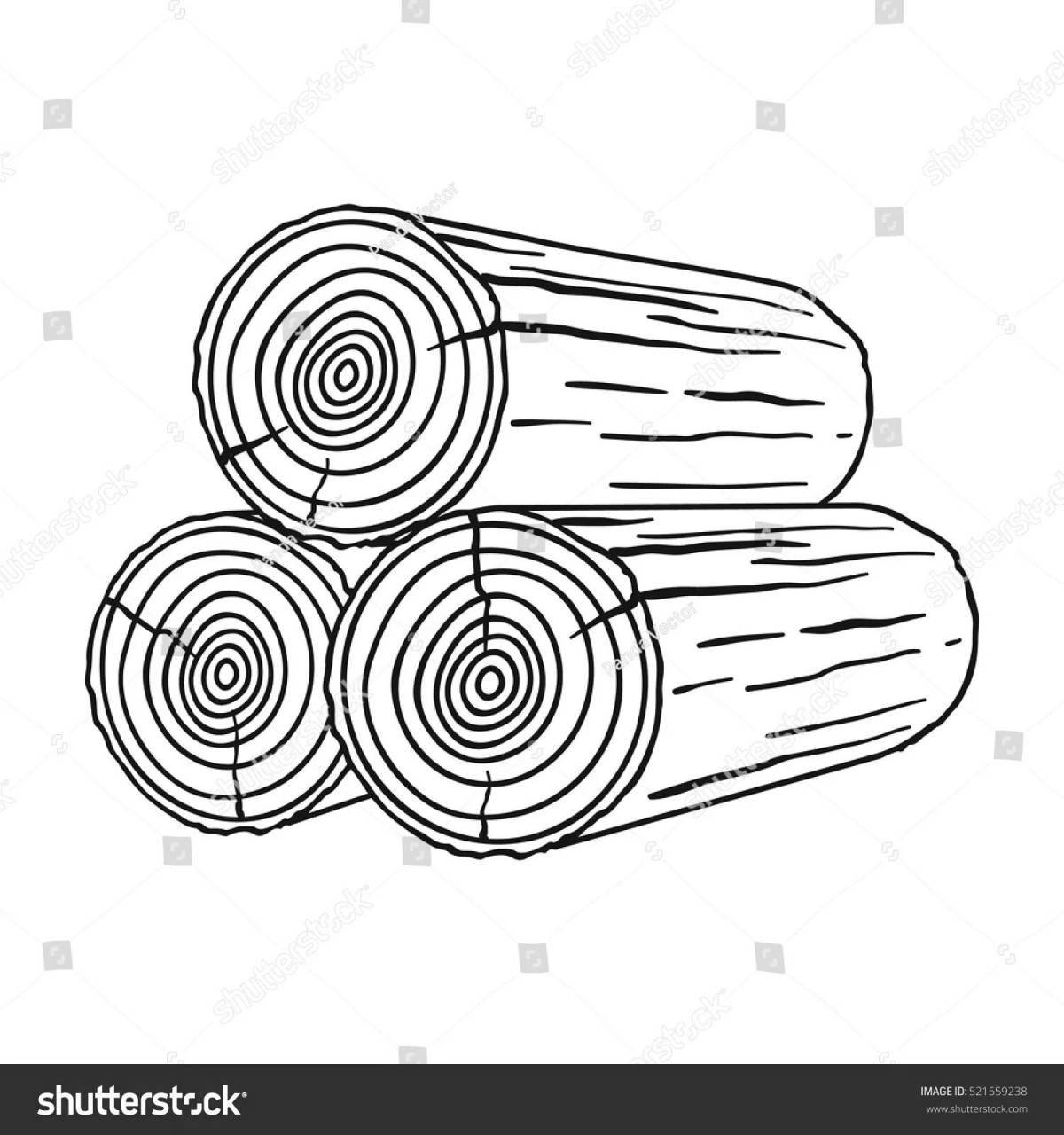 Magic log coloring page