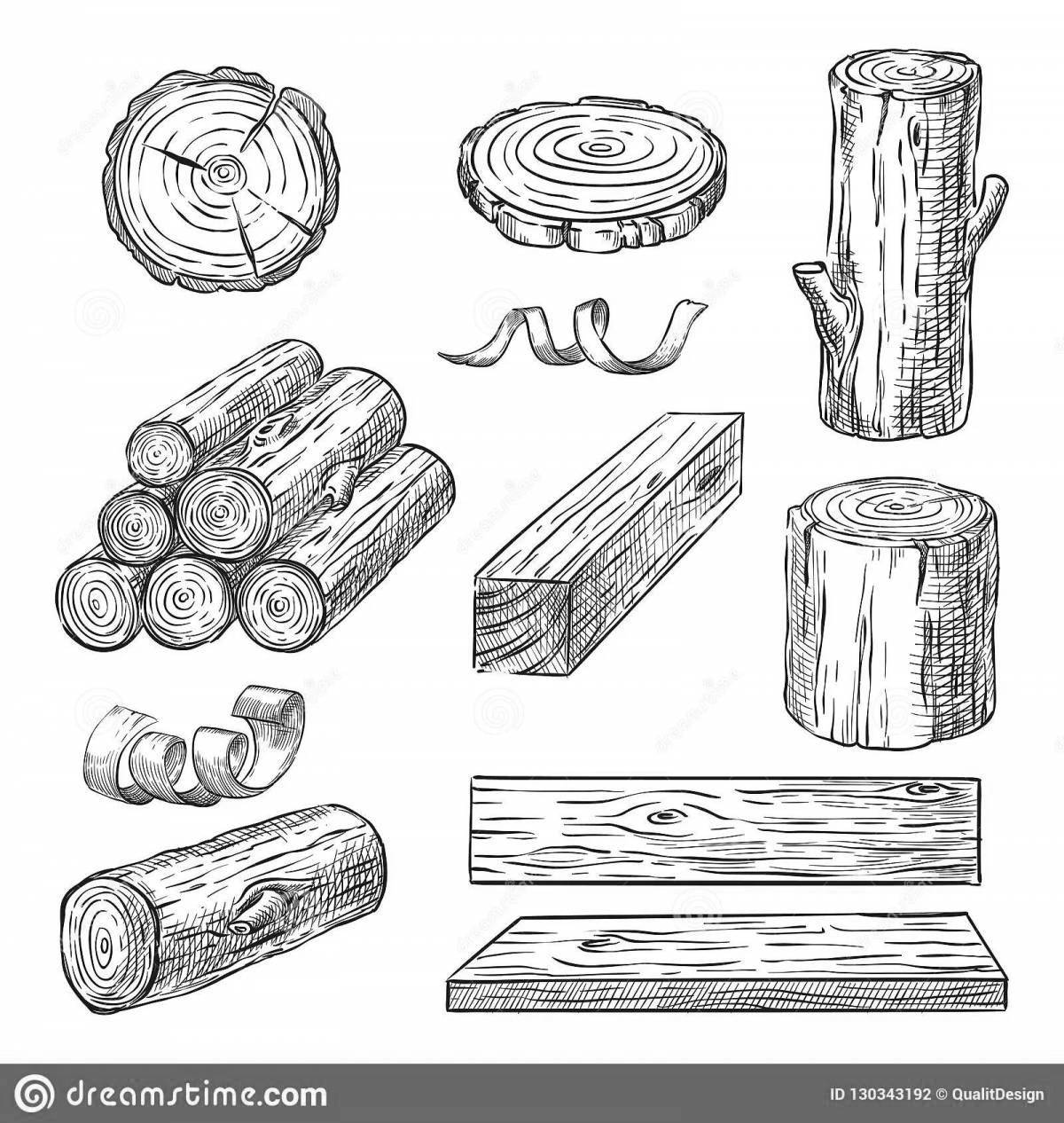 Awesome log coloring page