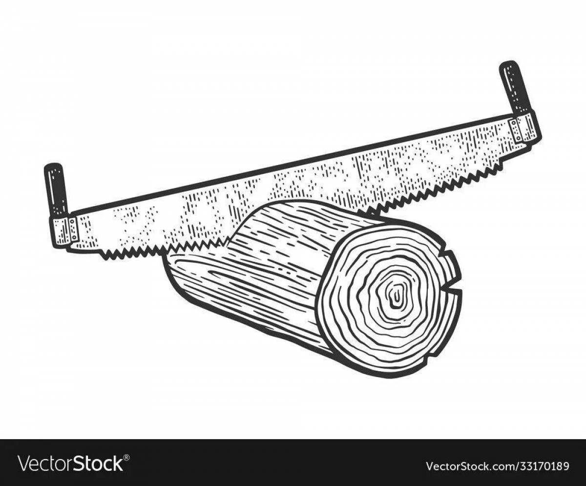 Amazing log coloring page