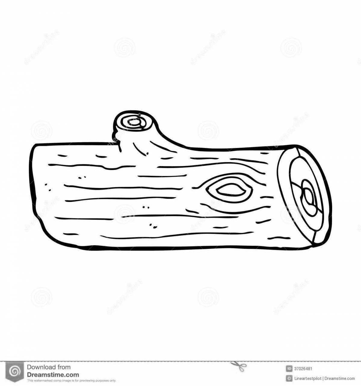Animated log coloring page
