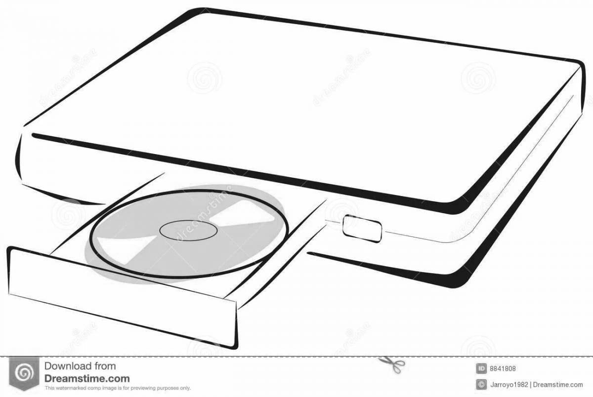 DVD with innovative coloring pages