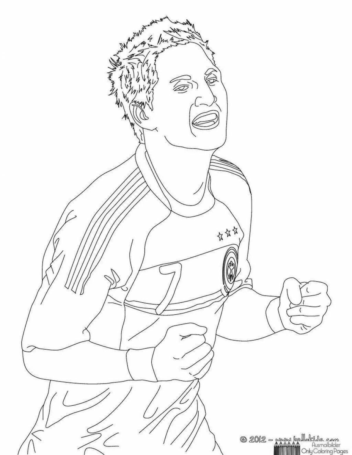 Lewandowski's playful coloring page