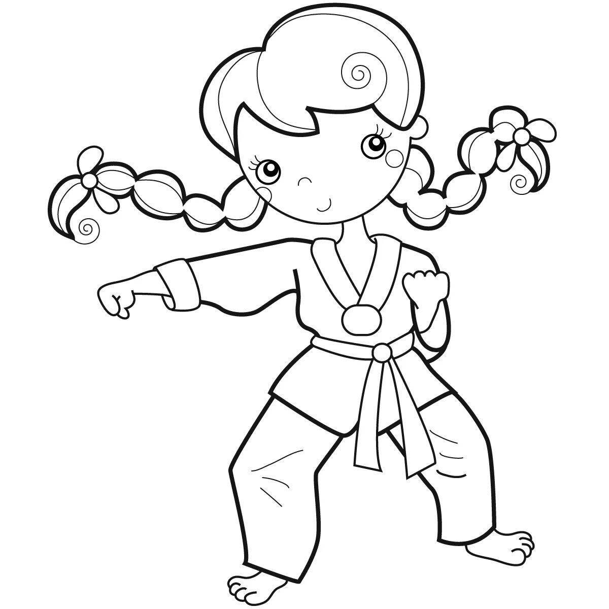 Innovative taekwondo coloring page