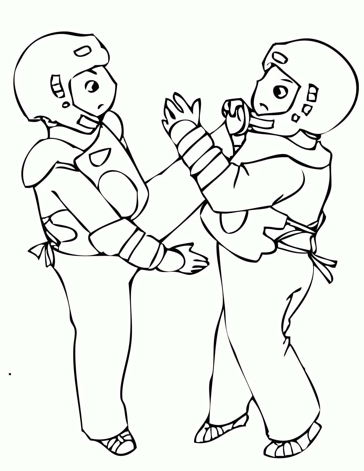 Wonderful taekwondo coloring page