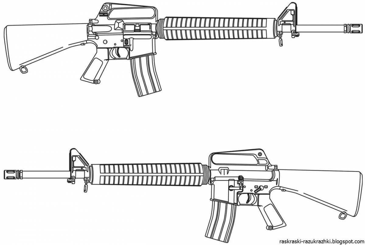 Красочная раскраска m16