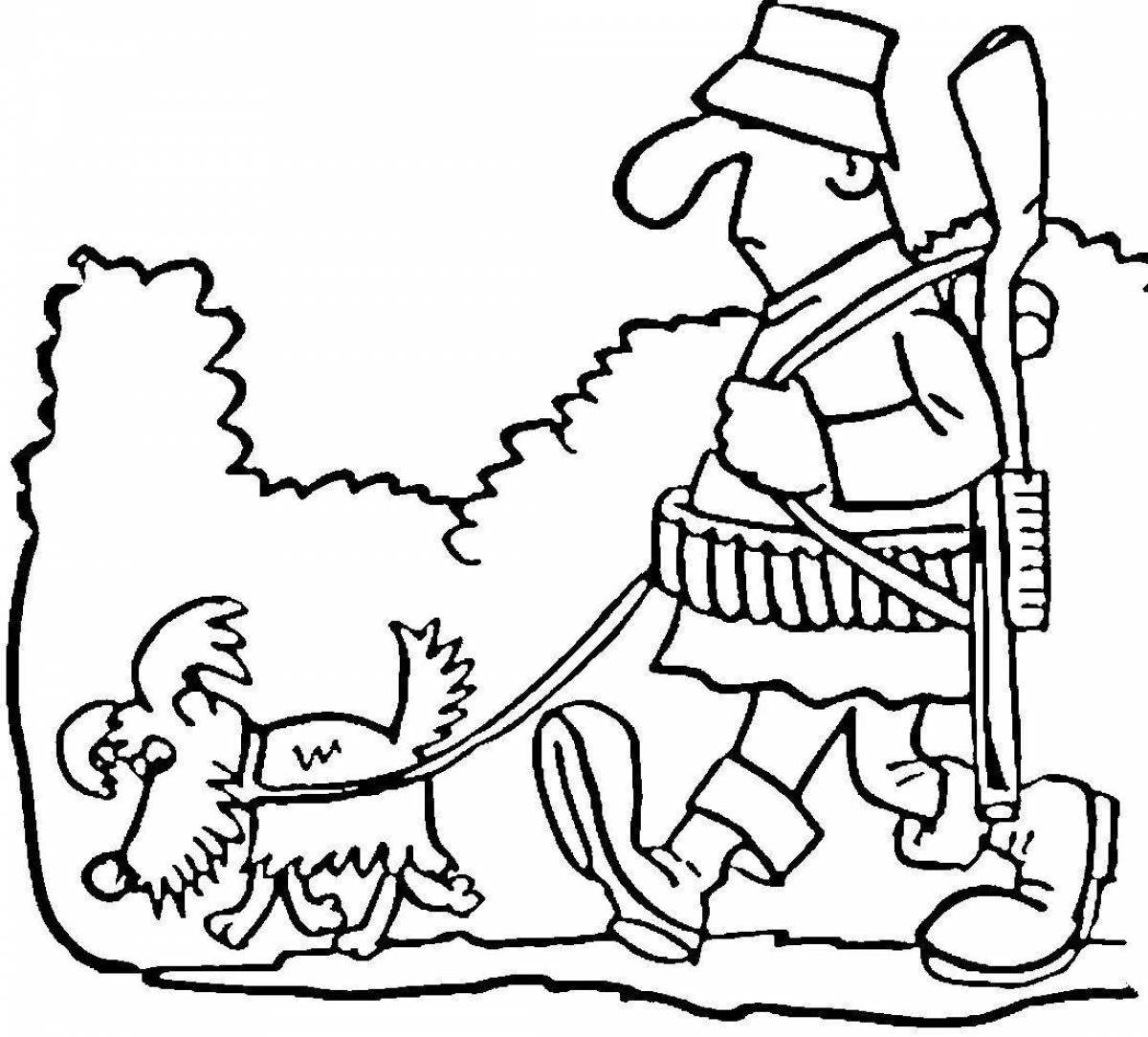 Раскраска Раскраска элегантный лесник