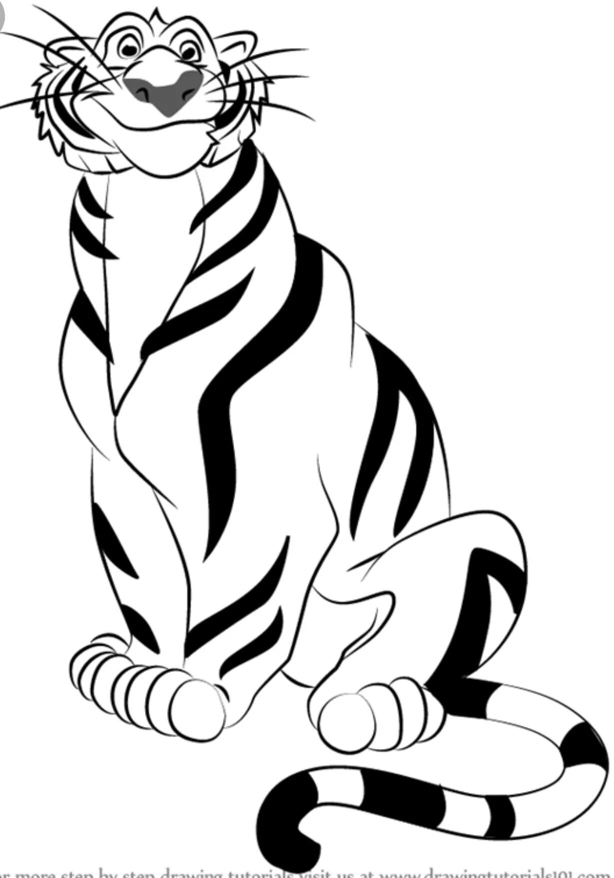 Раскраска Раскраска царственный шерхан