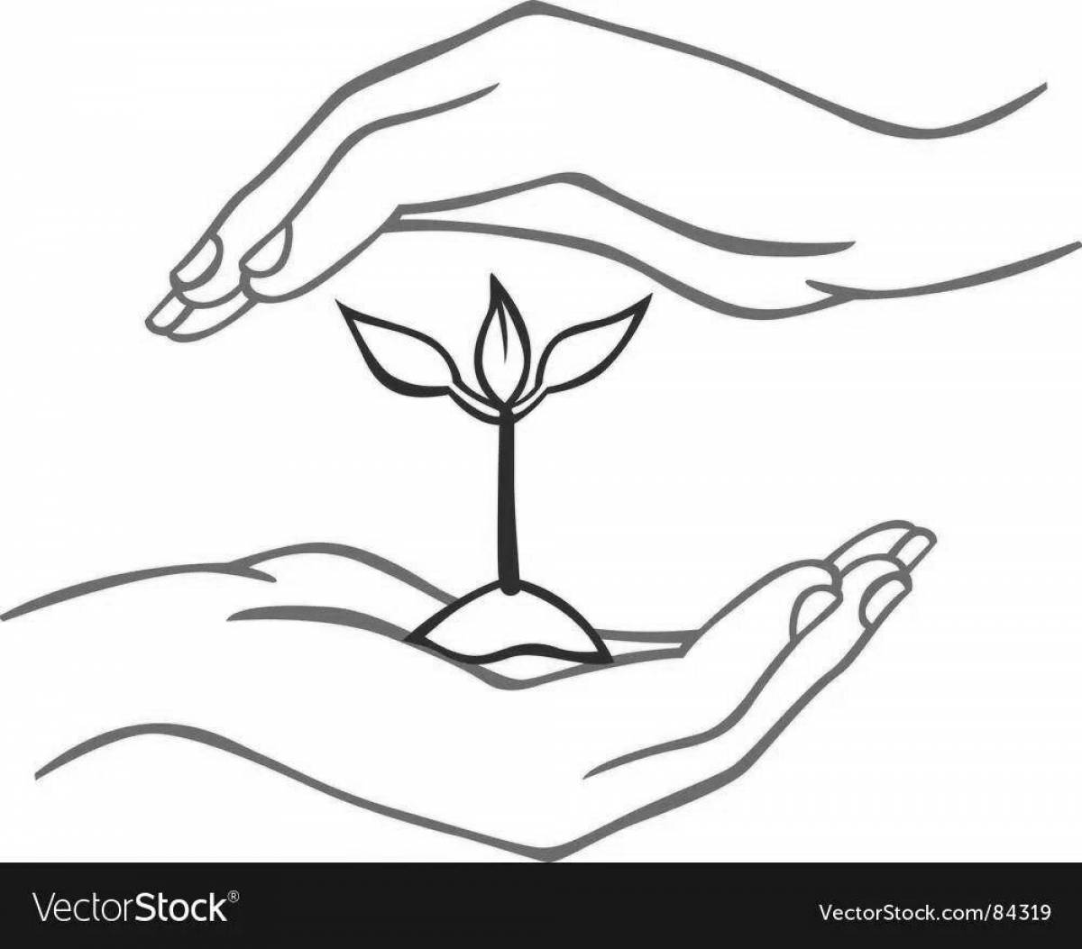 Буйная раскраска росток